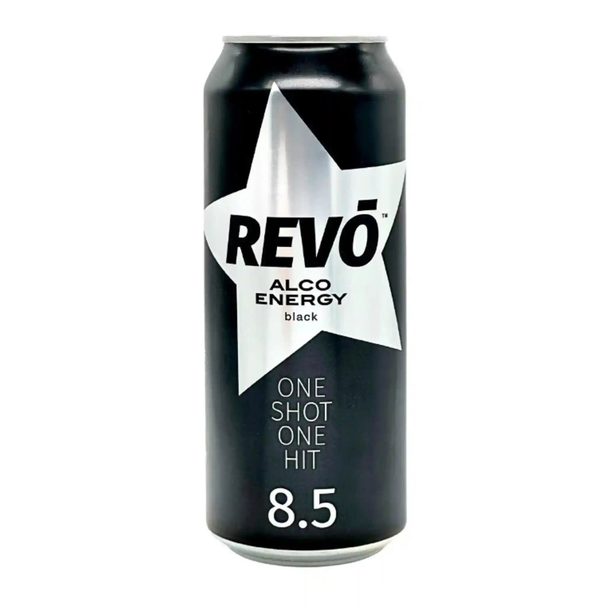 Revo Black alkoholický energetický nápoj 8,5%, plech 0,5l/24ks