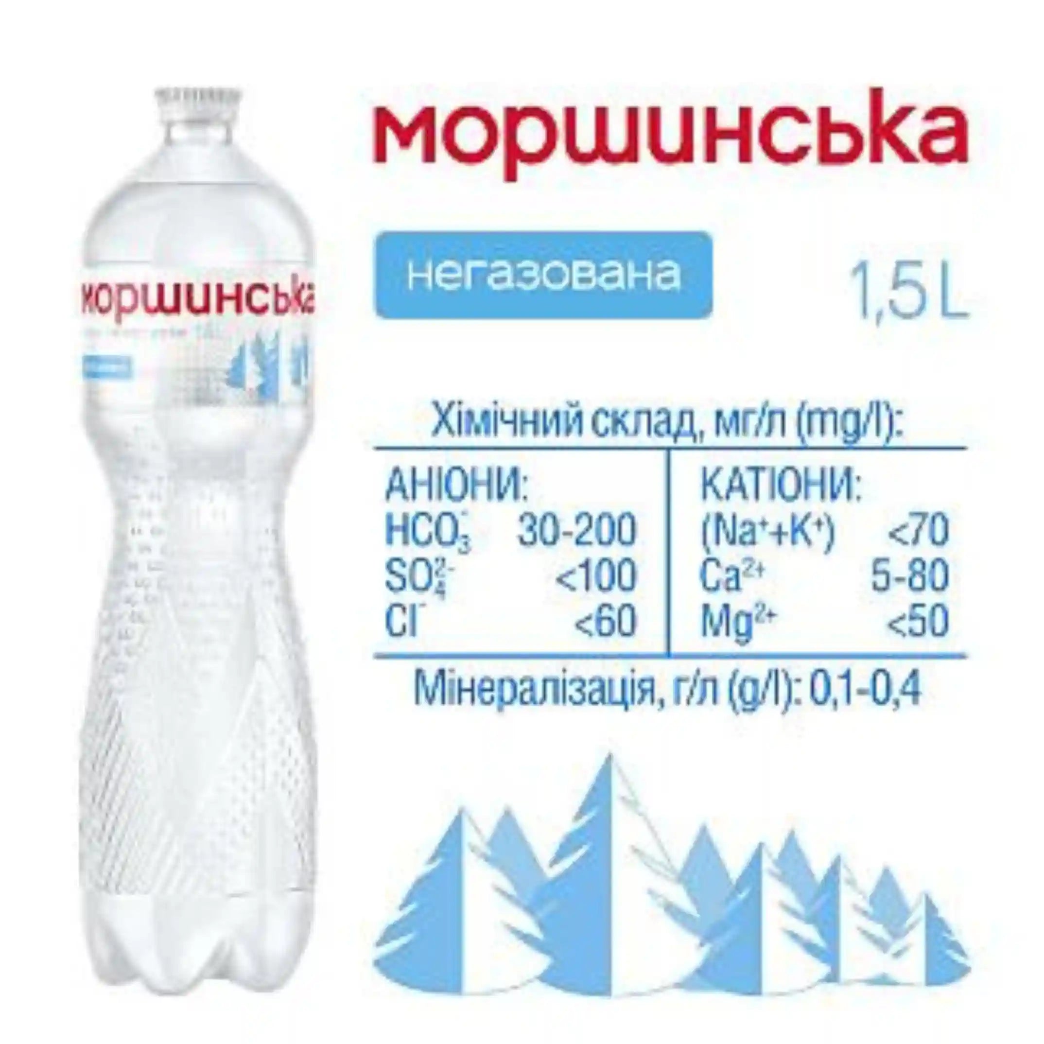 Morshynskaya Přírodní minerální voda neperlivá, 1,5l/6ks
