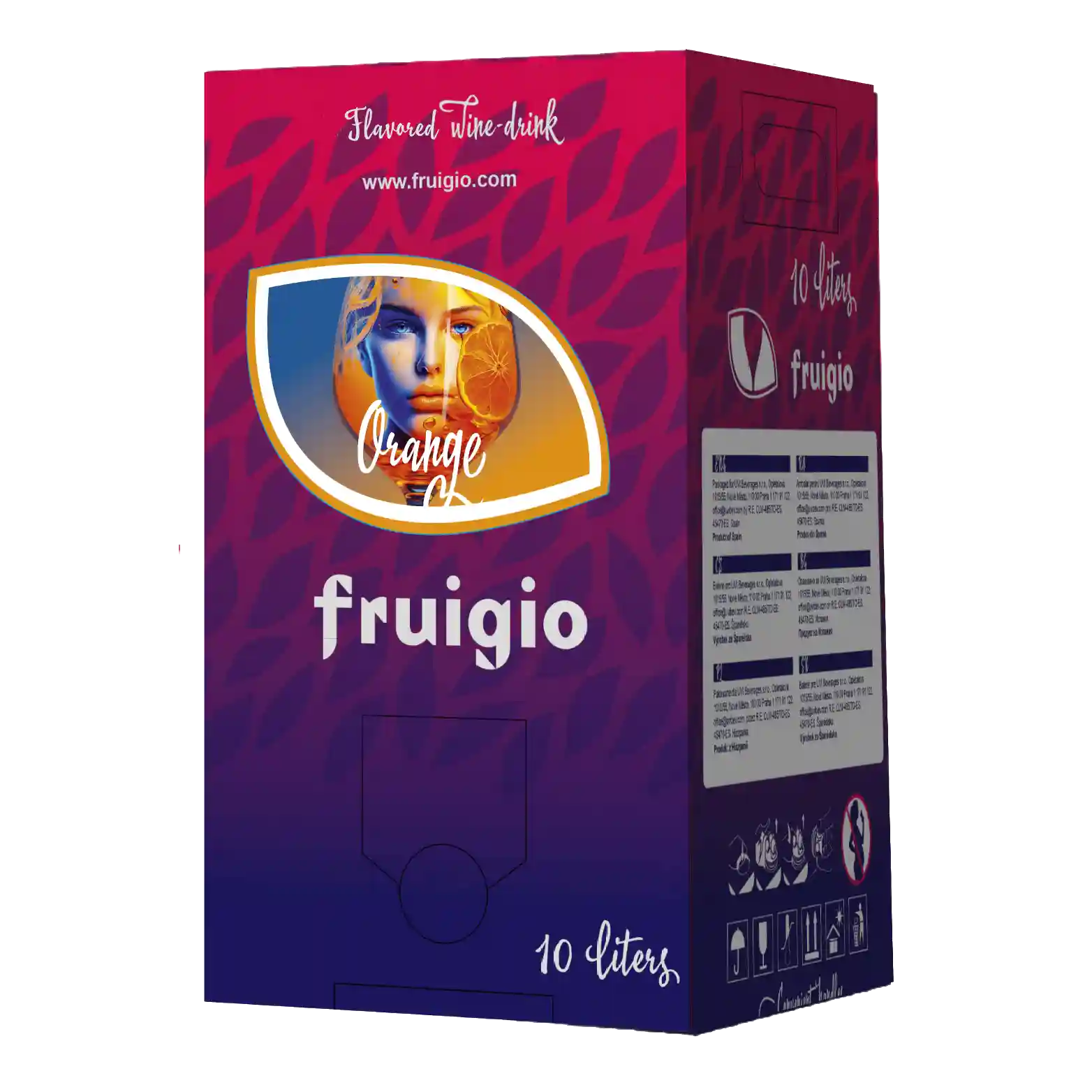 FRUIGIO Pomeranč, aromatizovaný vinný nápoj, 10l