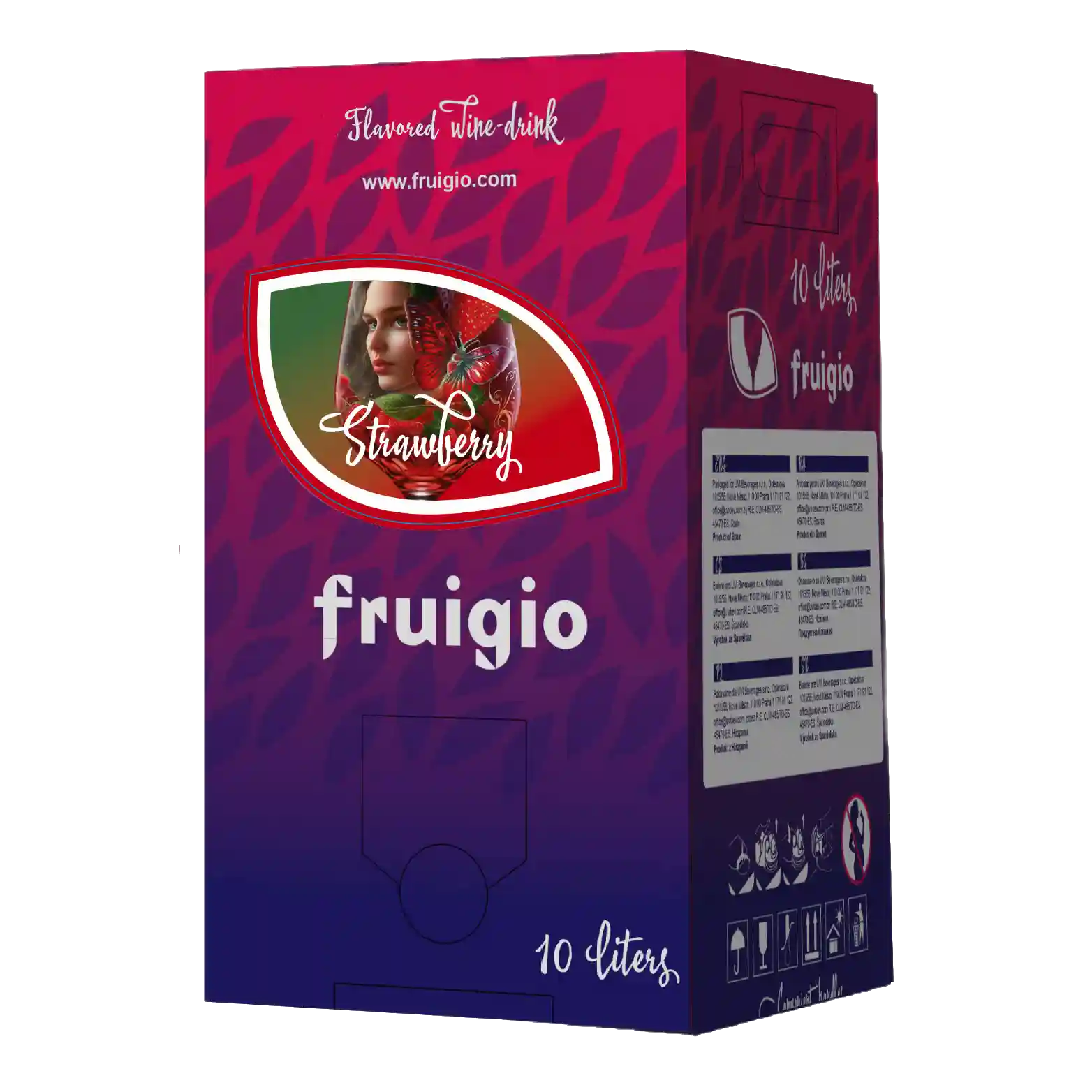FRUIGIO Jahoda, aromatizovaný vinný nápoj, 3l