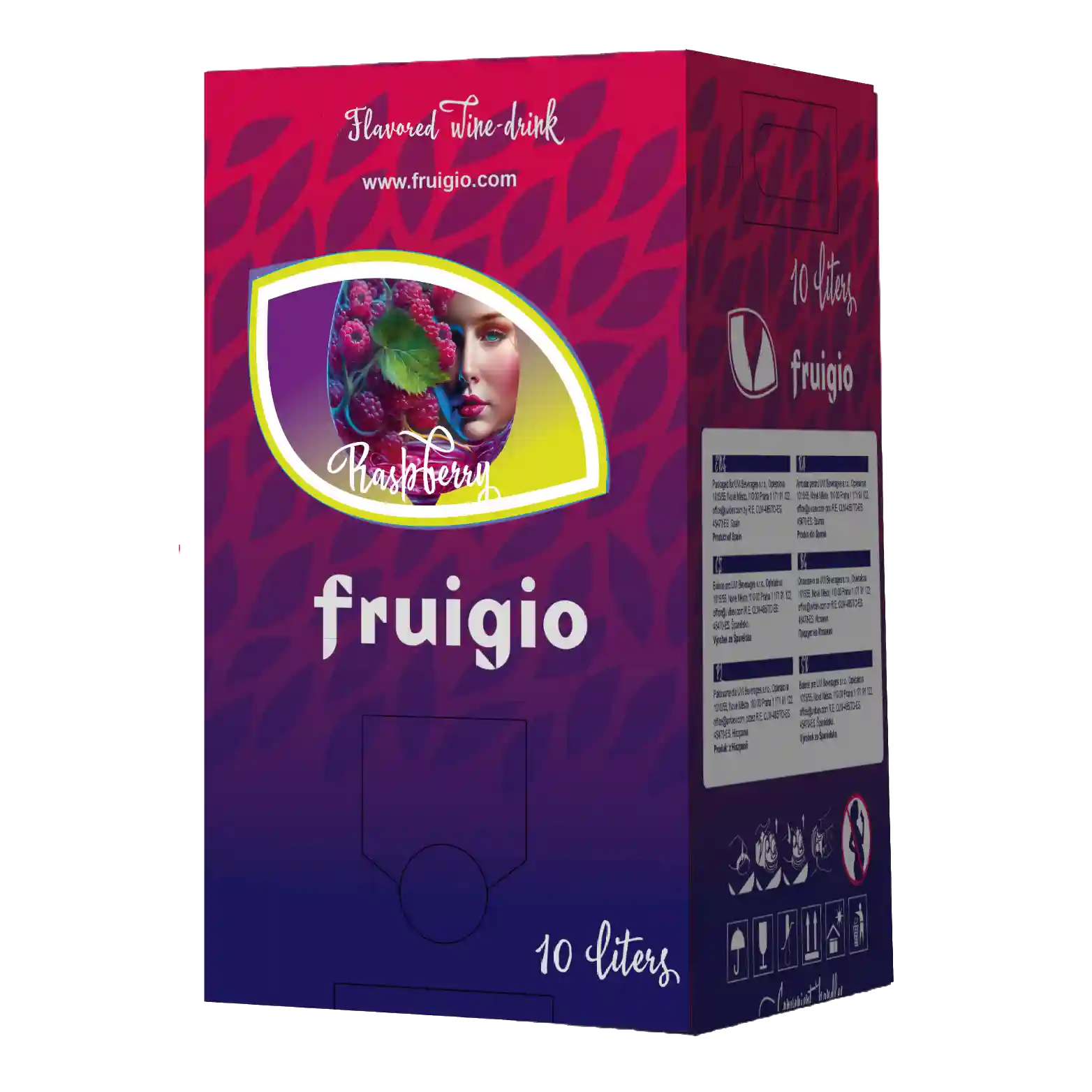 FRUIGIO Malina, aromatizovaný vinný nápoj, 3l