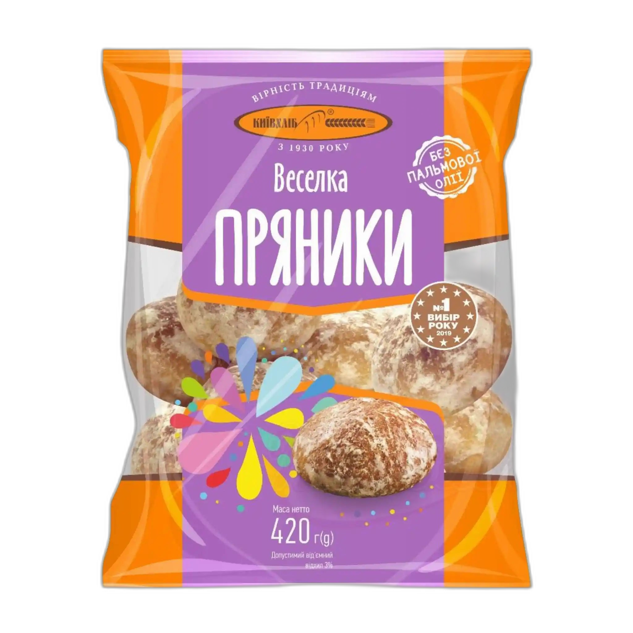 KievChlib Perníky "Veselka/Raduga", 420g /12ks