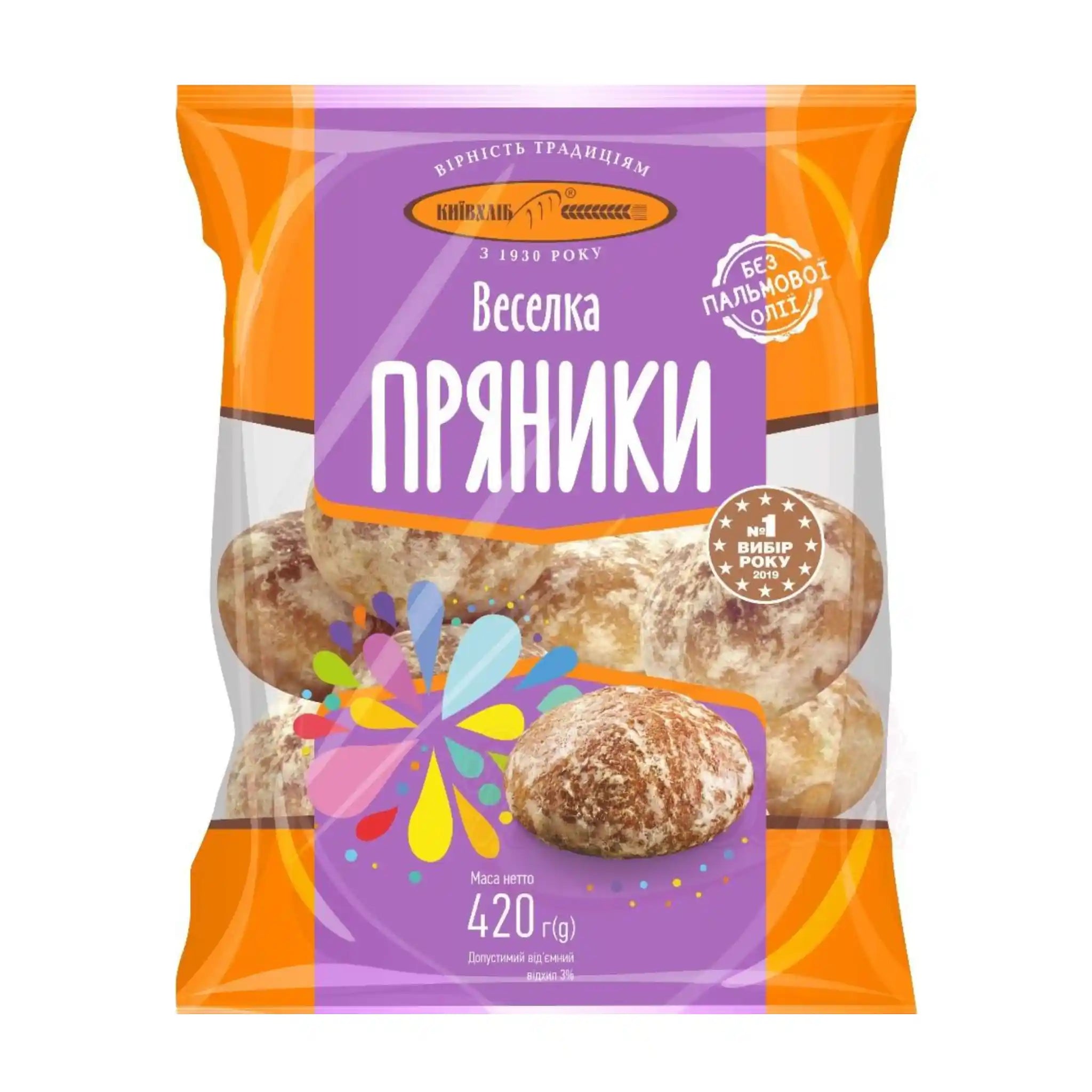 KievChlib Perníky "Veselka/Raduga", 420g /12ks