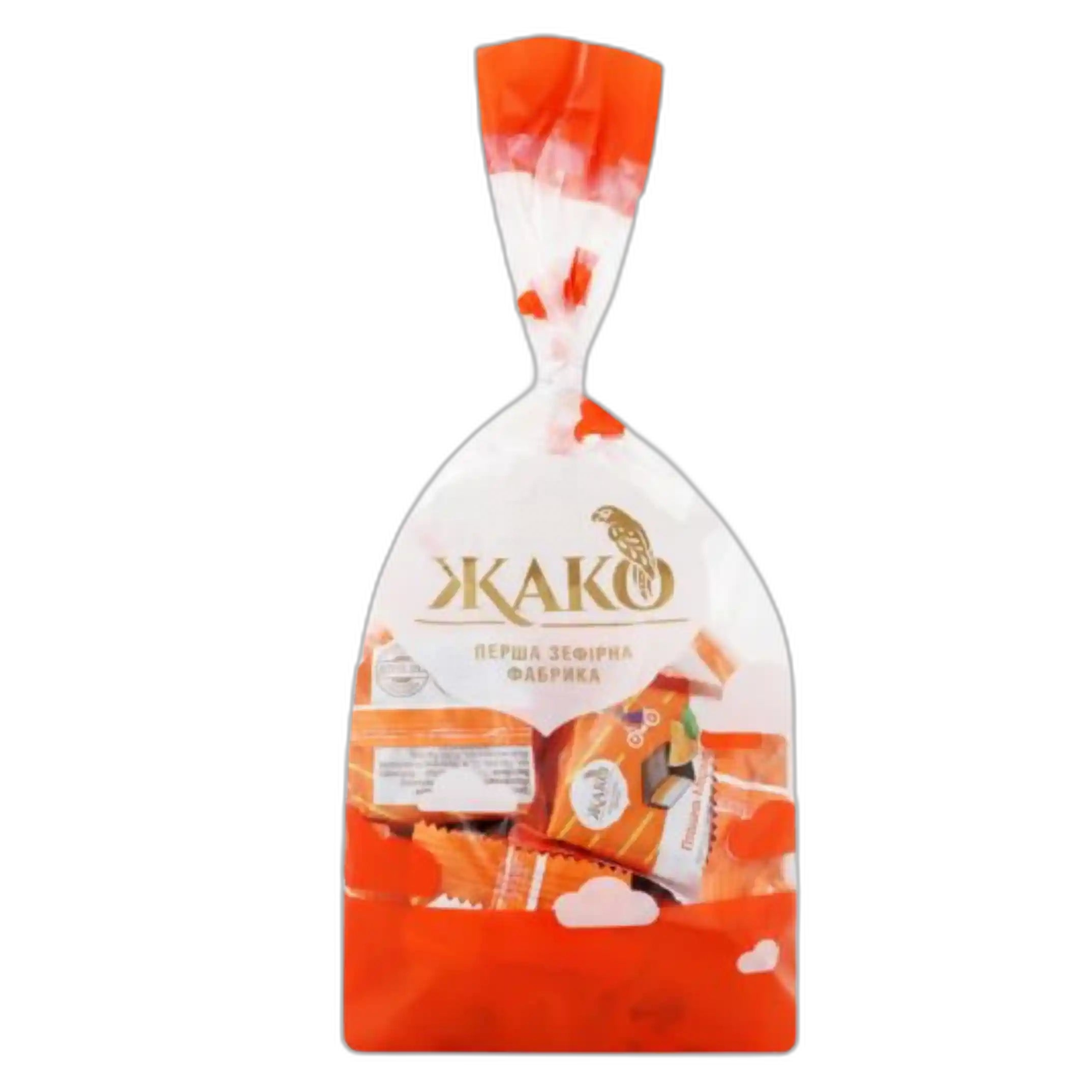 Žako Bonbóny "Ptashka-marmelashka" pomerančová náplň, 500g/6 ks